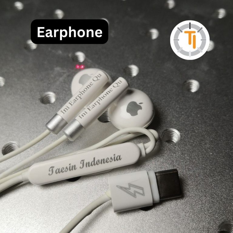 sample earphone hp plastik marking UV Laser photontech