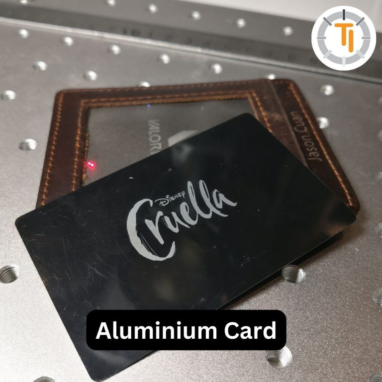 sample aluminium card marking UV Laser photontech